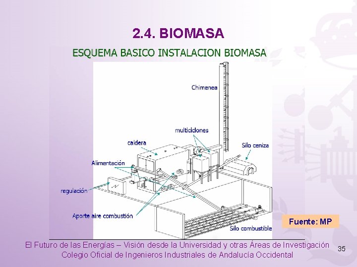 2. 4. BIOMASA Fuente: MP El Futuro de las Energías – Visión desde la