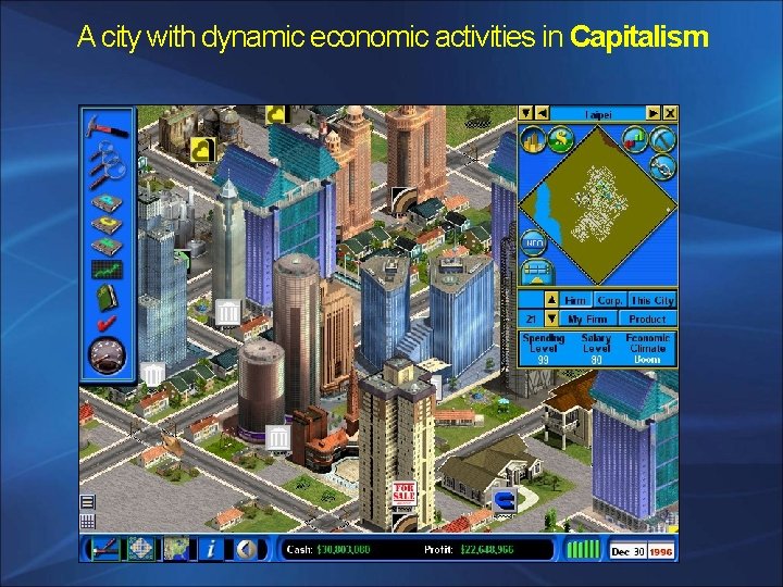 A city with dynamic economic activities in Capitalism 