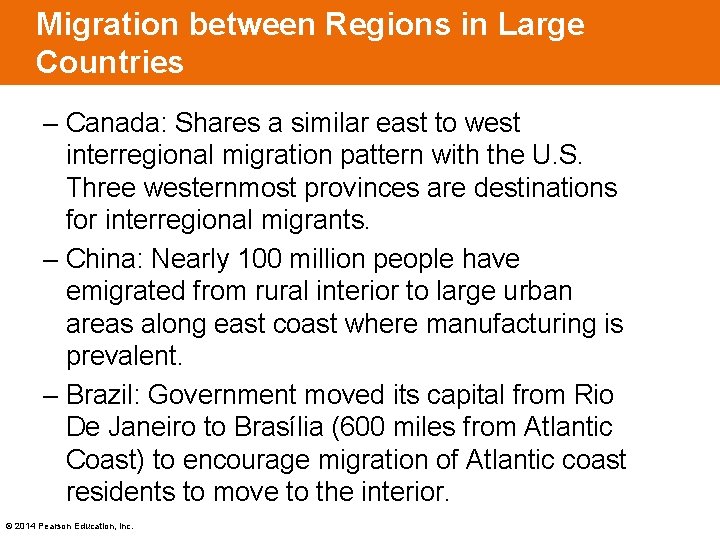 Migration between Regions in Large Countries – Canada: Shares a similar east to west