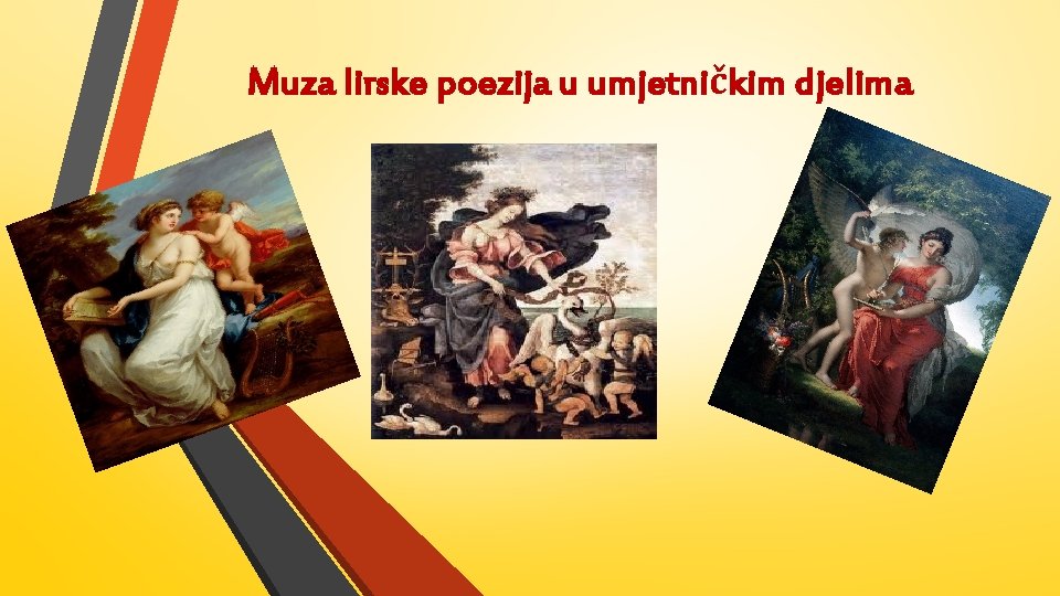 Muza lirske poezija u umjetničkim djelima 