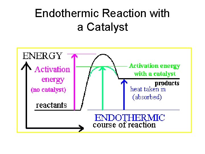 Endothermic Reaction with a Catalyst Endothermic Reaction with a Catalyst