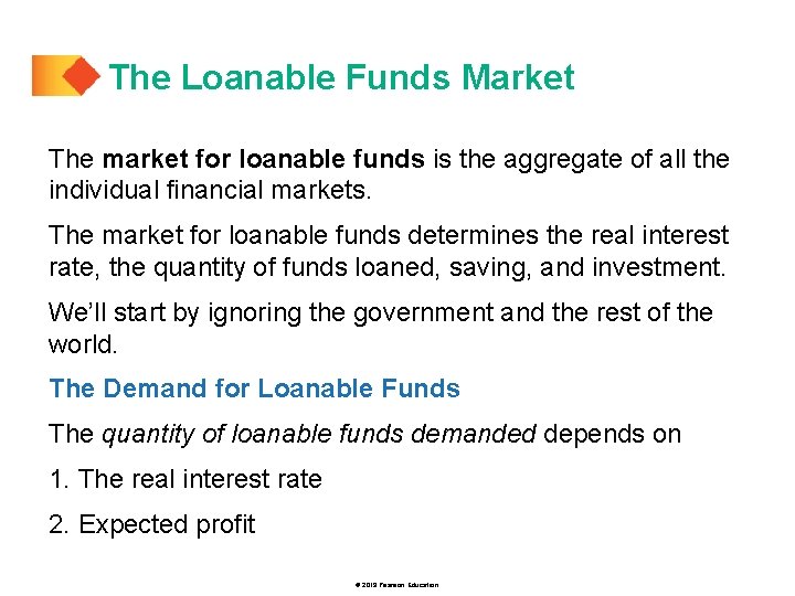 The Loanable Funds Market The market for loanable funds is the aggregate of all