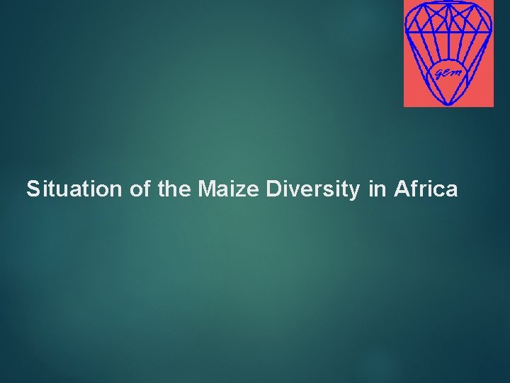 Situation of the Maize Diversity in Africa 