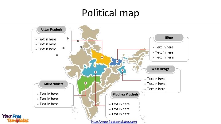 Political map Uttar Pradesh l l l Bihar Text in here l l l