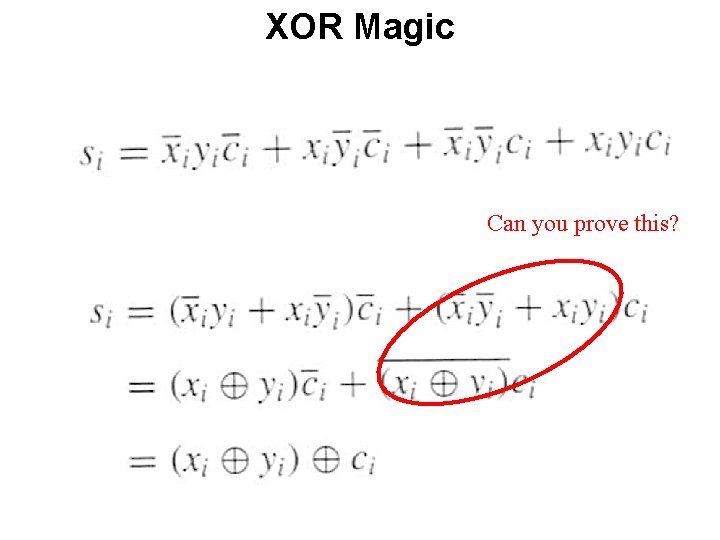 XOR Magic Can you prove this? 