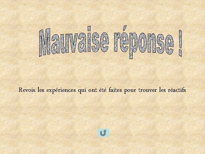 Revois les expériences qui ont été faites pour trouver les réactifs 