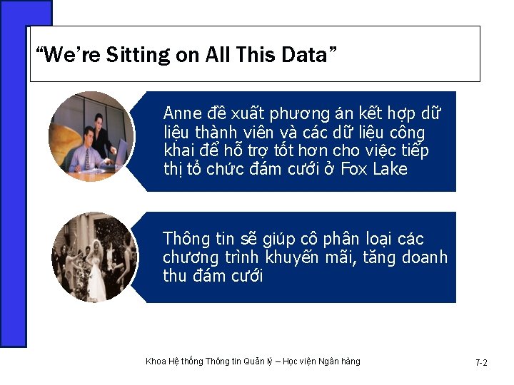 “We’re Sitting on All This Data” Anne đề xuất phương án kết hợp dữ