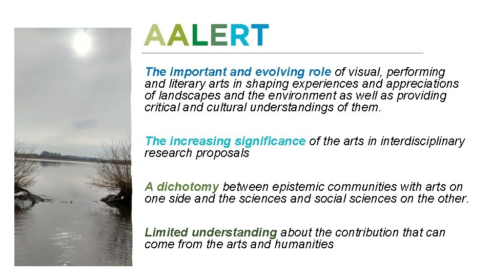 The important and evolving role of visual, performing and literary arts in shaping experiences