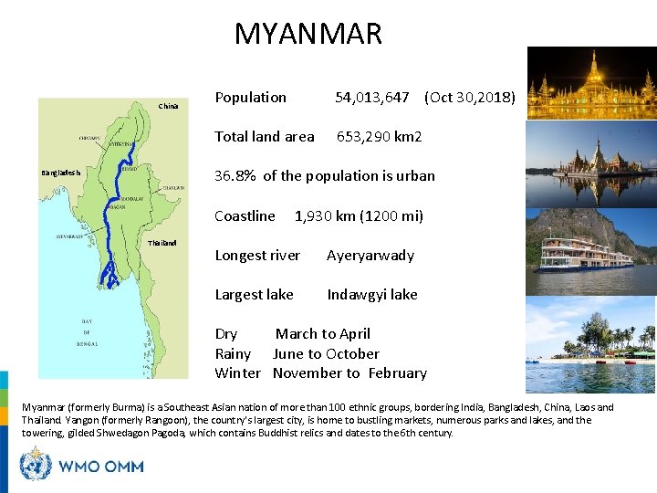 MYANMAR China Population 54, 013, 647 (Oct 30, 2018) Total land area 653, 290