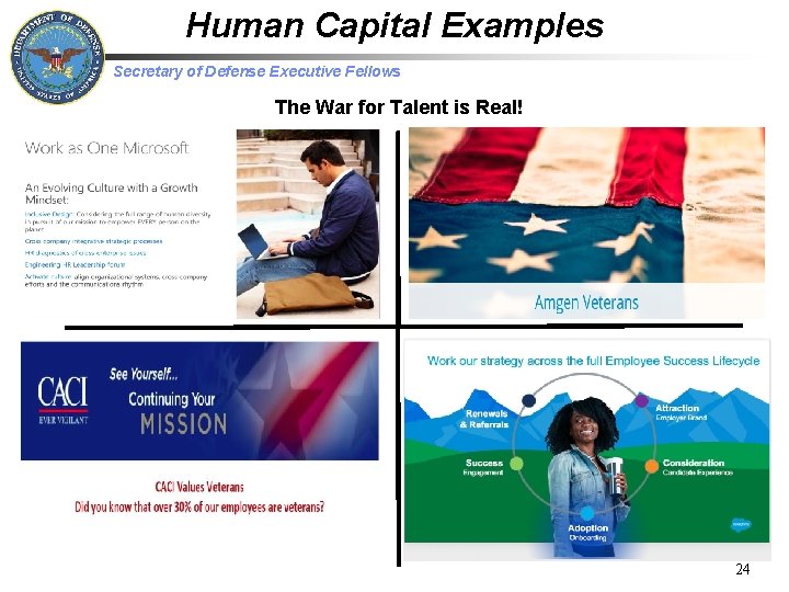 Human Capital Examples Secretary of Defense Executive Fellows The War for Talent is Real!