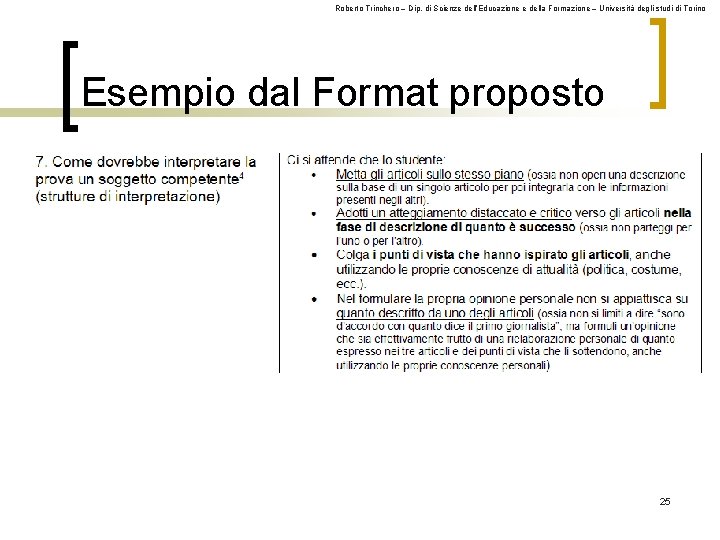 Roberto Trinchero – Dip. di Scienze dell’Educazione e della Formazione – Università degli studi