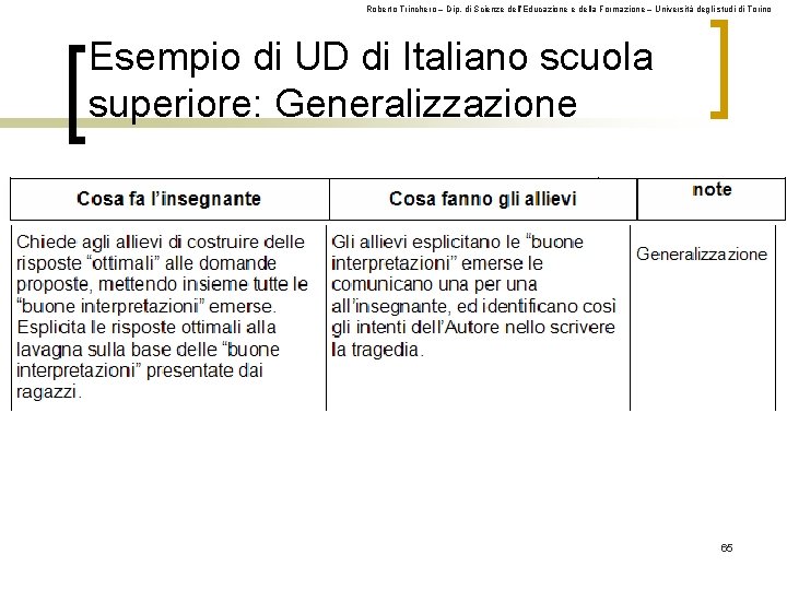 Roberto Trinchero – Dip. di Scienze dell’Educazione e della Formazione – Università degli studi