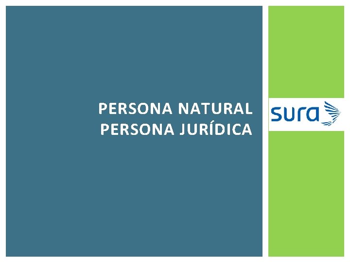 PERSONA NATURAL PERSONA JURÍDICA 