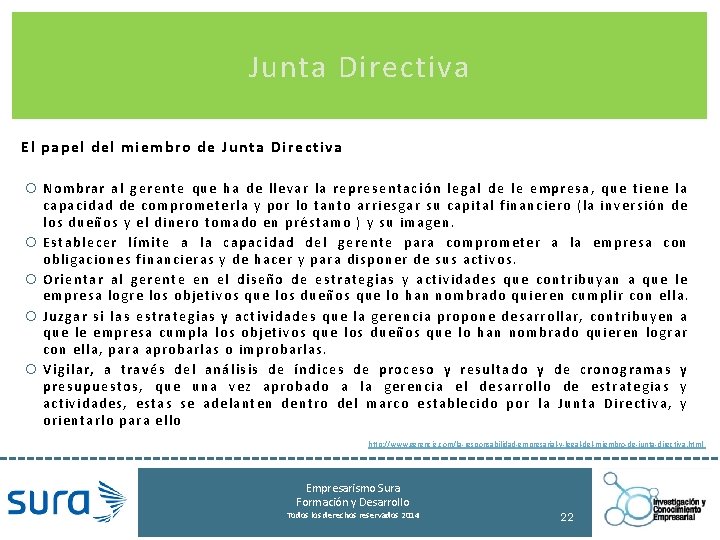 Junta Directiva El papel del miembro de Junta Directiva Nombrar al gerente que ha