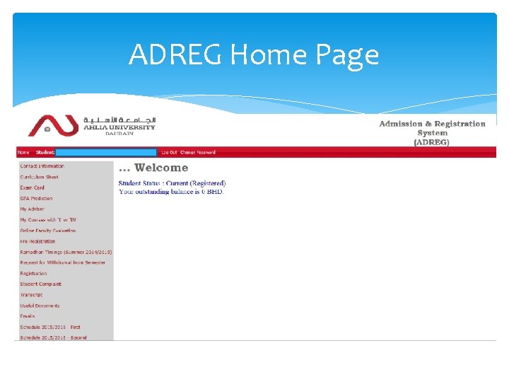 ADREG Home Page ADREG Home Page