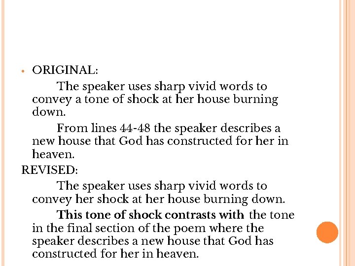 ORIGINAL: The speaker uses sharp vivid words to convey a tone of shock at ORIGINAL: The speaker uses sharp vivid words to convey a tone of shock at