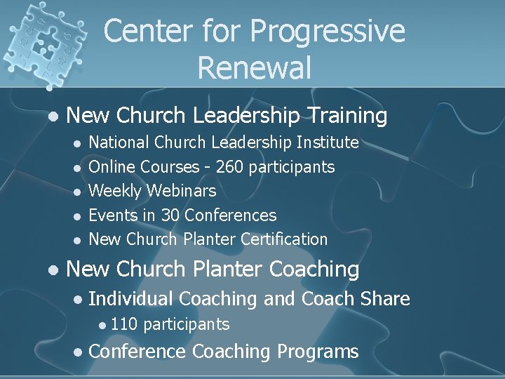 Overview Church Development 2012 David Schoen Changing Lives