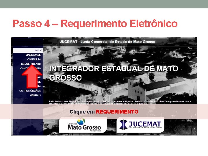 Passo 4 – Requerimento Eletrônico Clique em REQUERIMENTO 