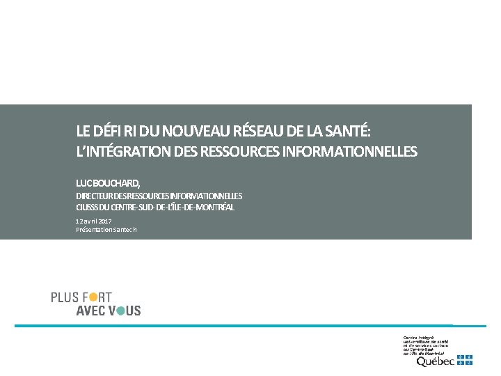 LE DFI RI DU NOUVEAU RSEAU DE LA