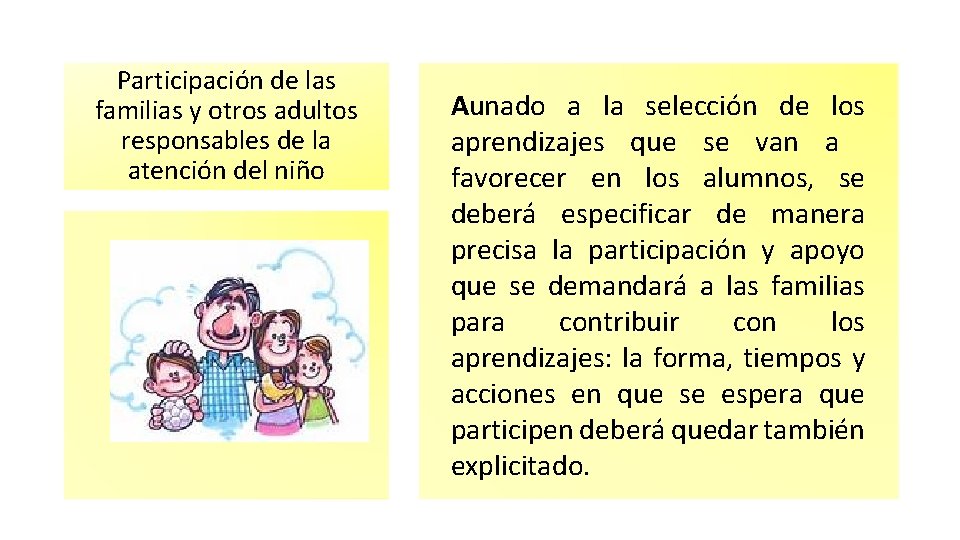 Participación de las familias y otros adultos responsables de la atención del niño Aunado