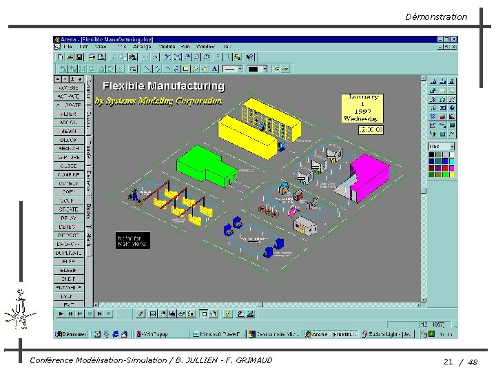 Démonstration Conférence Modélisation-Simulation / B. JULLIEN - F. GRIMAUD 21 / 48 