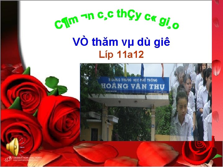 VÒ thăm vµ dù giê Líp 11 a 12 VÒ thăm vµ dù giê Líp 11 a 12