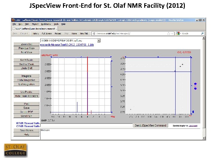 JSpec. View Front-End for St. Olaf NMR Facility (2012) 