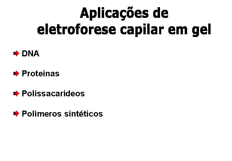 DNA Proteínas Polissacarídeos Polímeros sintéticos DNA Proteínas Polissacarídeos Polímeros sintéticos