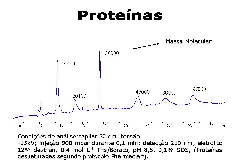 Massa Molecular 30000 14400 45000 20100 10 12 14 16 18 20 22 97000 Massa Molecular 30000 14400 45000 20100 10 12 14 16 18 20 22 97000