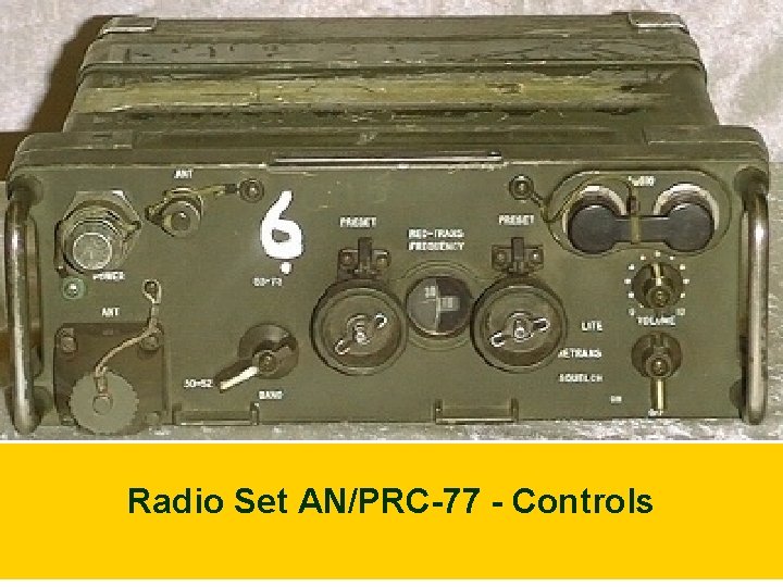 Radio Set AN/PRC-77 - Controls 