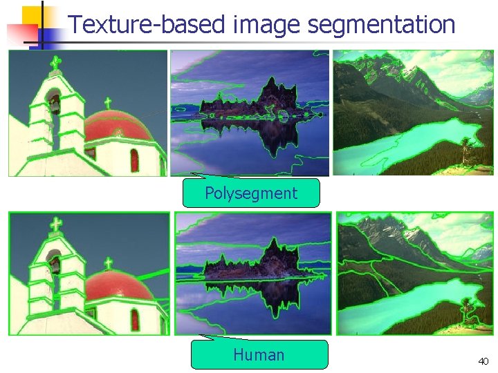 Texture-based image segmentation Polysegment Human 40 