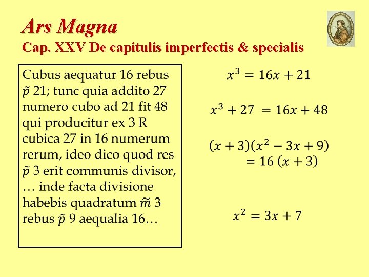 Ars Magna Cap. XXV De capitulis imperfectis & specialis • • 