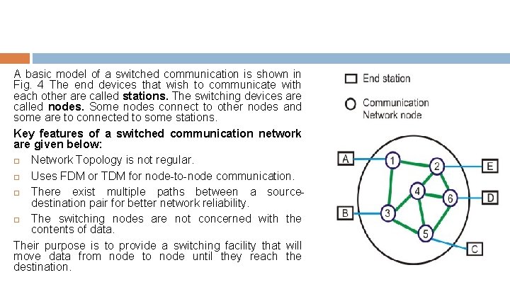 A basic model of a switched communication is shown in Fig. 4 The end