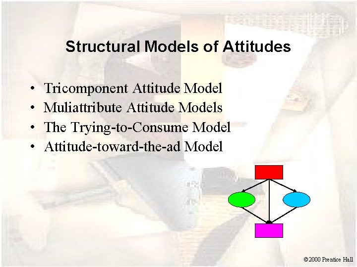 Structural Models of Attitudes • • Tricomponent Attitude Model Muliattribute Attitude Models The Trying-to-Consume