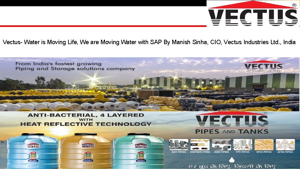 Vectus- Water is Moving Life, We are Moving Water with SAP By Manish Sinha,