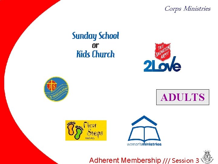 Corps Ministries ADULTS Adherent Membership /// Session 3 