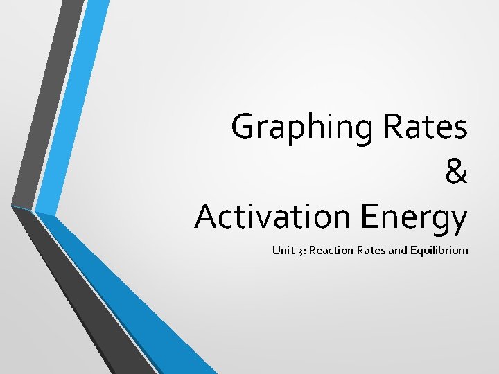 Graphing Rates & Activation Energy Unit 3: Reaction Rates and Equilibrium 