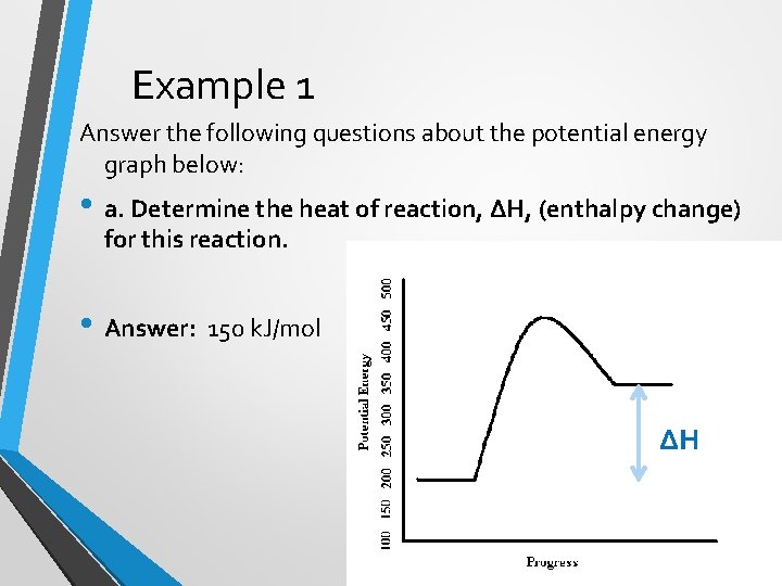 Example 1 Answer the following questions about the potential energy graph below: • a.