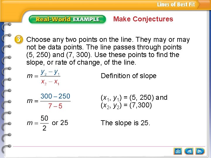 Making Conjectures In Math Main Idea and New Vocabulary Example 1 Make