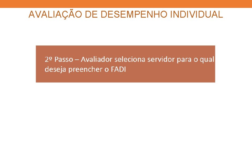 AVALIAÇÃO DE DESEMPENHO INDIVIDUAL 