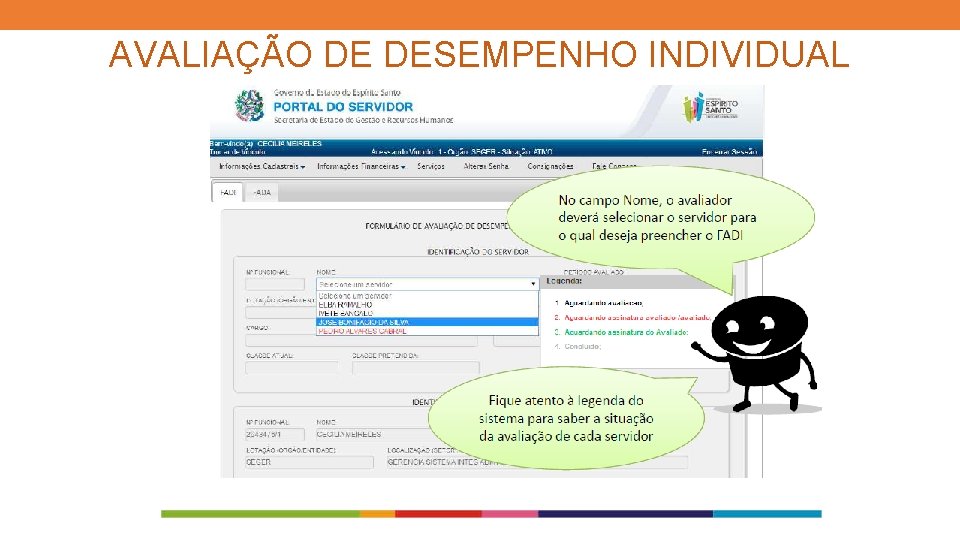 AVALIAÇÃO DE DESEMPENHO INDIVIDUAL 