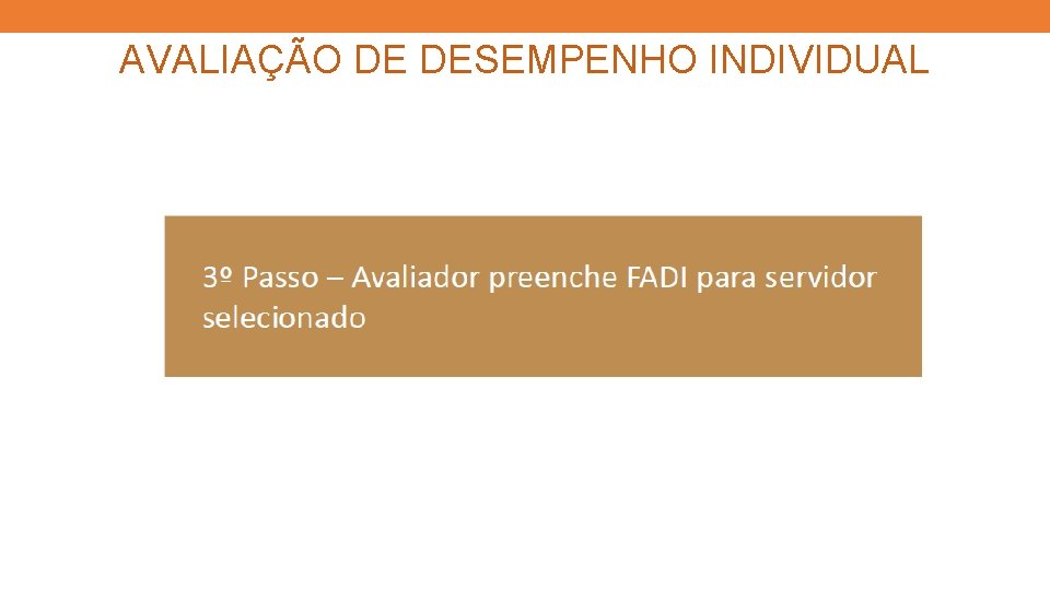 AVALIAÇÃO DE DESEMPENHO INDIVIDUAL 