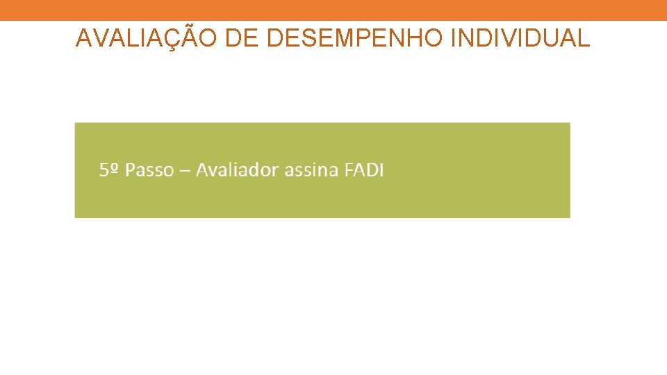 AVALIAÇÃO DE DESEMPENHO INDIVIDUAL 