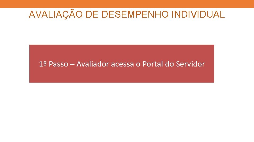 AVALIAÇÃO DE DESEMPENHO INDIVIDUAL 