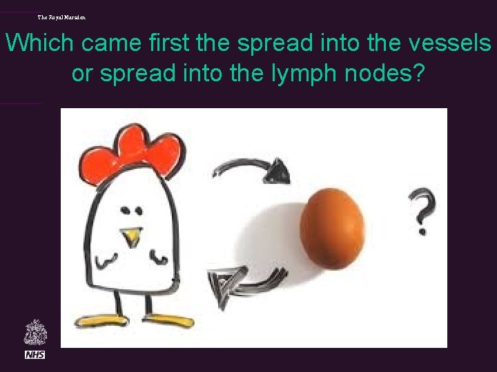 The Royal Marsden Which came first the spread into the vessels or spread into