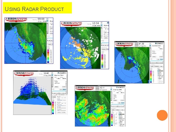 USING RADAR PRODUCT USING RADAR PRODUCT