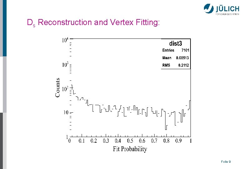 Ds Reconstruction and Vertex Fitting: Folie 9 