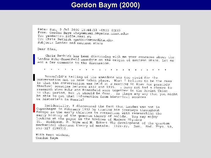 Gordon Baym (2000) 