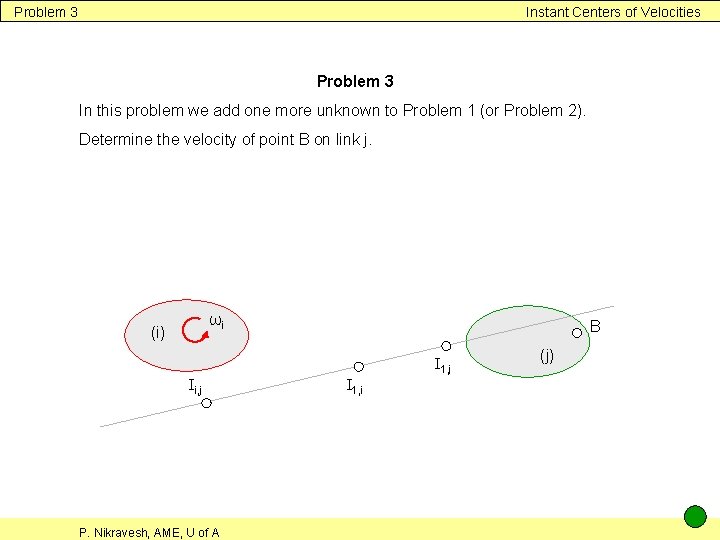 Problem 3 Instant Centers of Velocities Problem 3 In this problem we add one