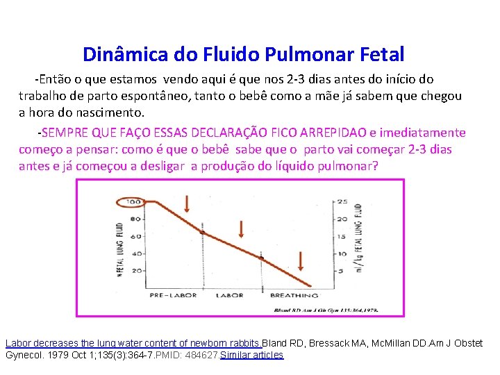 Dinâmica do Fluido Pulmonar Fetal -Então o que estamos vendo aqui é que nos